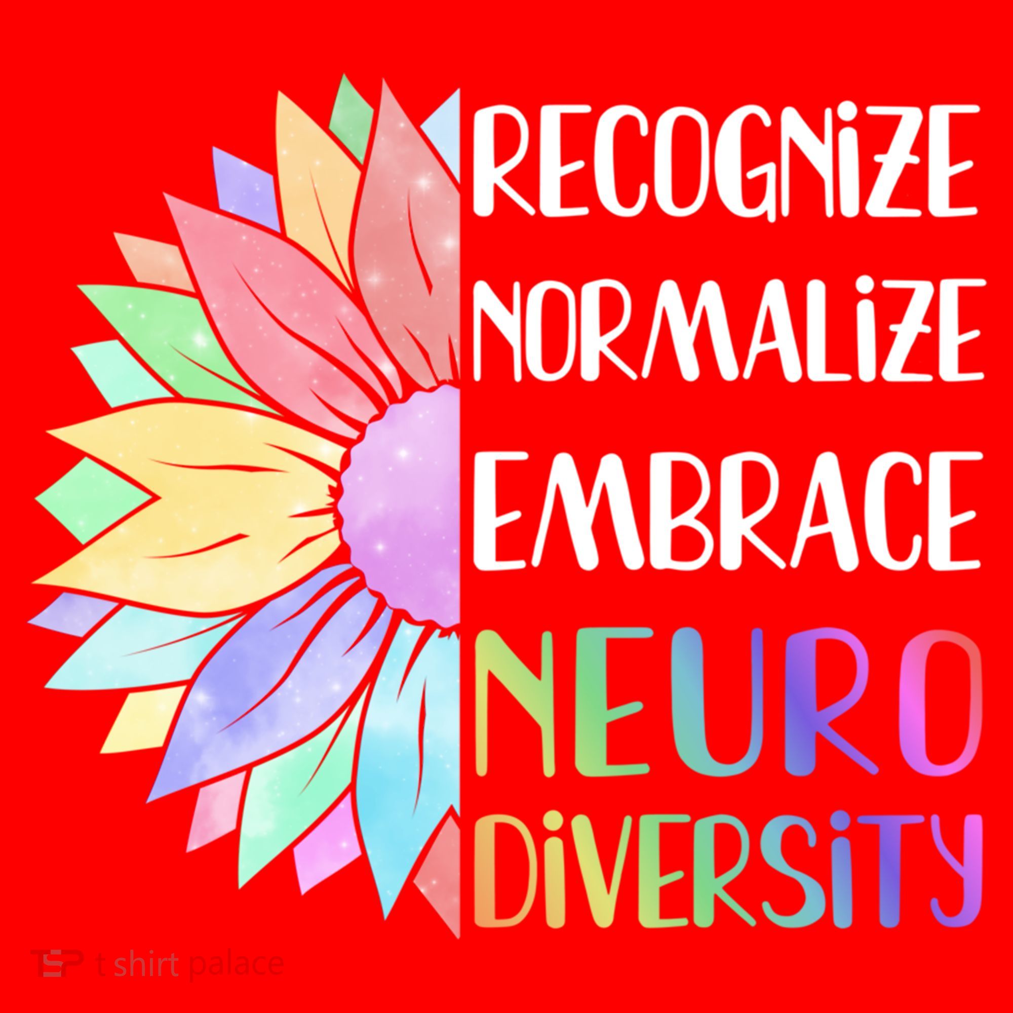 Embrace Neurodiversity Great Gift Rainbow Sunflower Adhd Autism Funny Gift Santa Hat