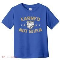 Earned Not Given Police Academy Graduation Police Officer Gift Toddler T-Shirt thumb 0