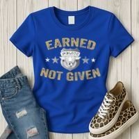 Earned Not Given Police Academy Graduation Police Officer Gift Women's T-Shirt thumb 3