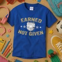 Earned Not Given Police Academy Graduation Police Officer Gift Kids T-Shirt thumb 3