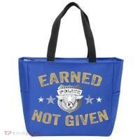 Earned Not Given Police Academy Graduation Police Officer Gift Tote Bag thumb 0
