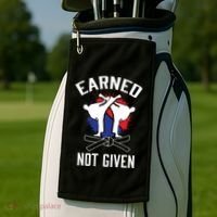 Earned Not Given Taekwondo Martial Arts Athlete Cool Gift Golf Towel thumb 2