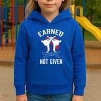 Earned Not Given Taekwondo Martial Arts Athlete Cool Gift Kids Hoodie thumb 3