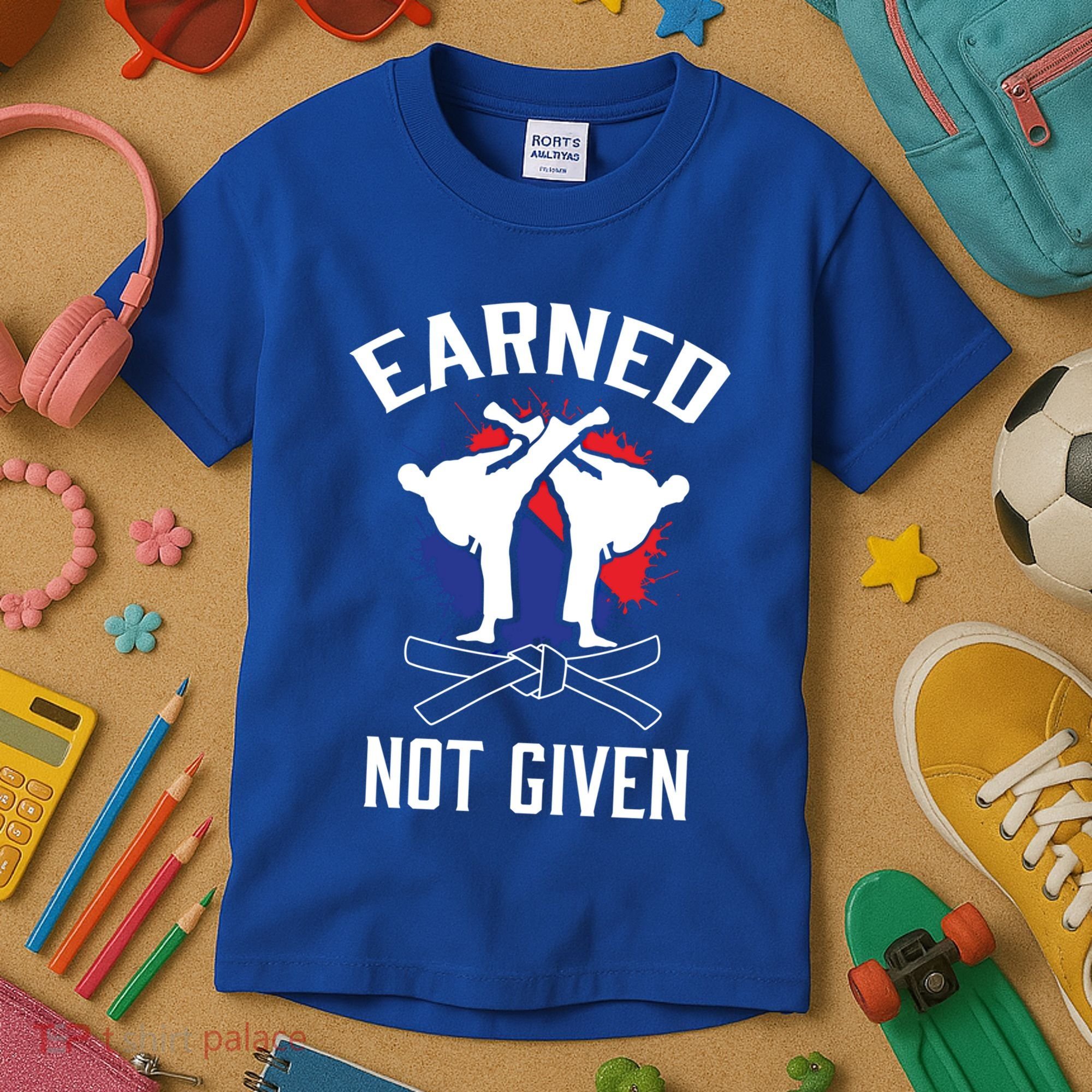 Earned Not Given Taekwondo Martial Arts Athlete Cool Gift Kids T-Shirt