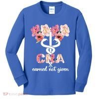 Earned Not Given Cna Nurse Certified Nursing Assistant Meaningful Gift Kids Long Sleeve Shirt thumb 0