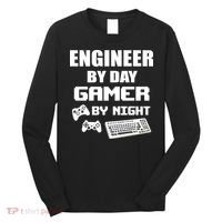 Engineer By Day Gamer By Night Long Sleeve Shirt thumb 0