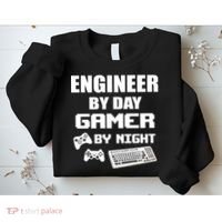 Engineer By Day Gamer By Night Sweatshirt thumb 2