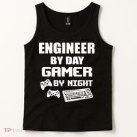 Engineer By Day Gamer By Night Tank Top thumb 2