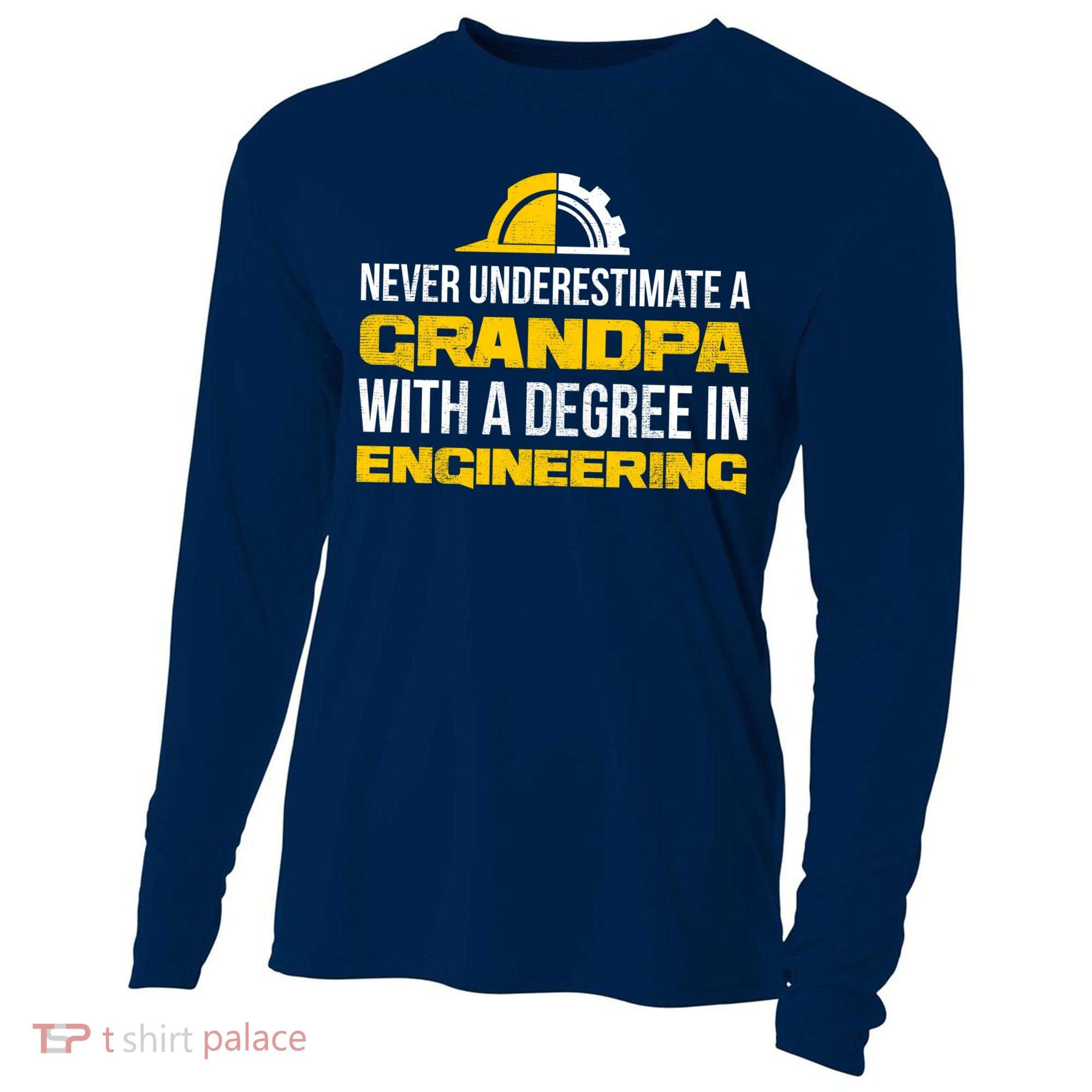 Engineer Grandpa  Cooling Performance Long Sleeve Crew