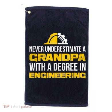 Engineer Grandpa  Golf Towel