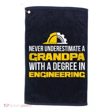 Engineer Grandpa  Golf Towel