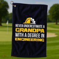 Engineer Grandpa  Golf Towel thumb 1