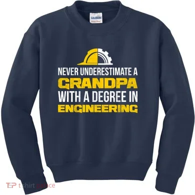 Engineer Grandpa  Kids Sweatshirt