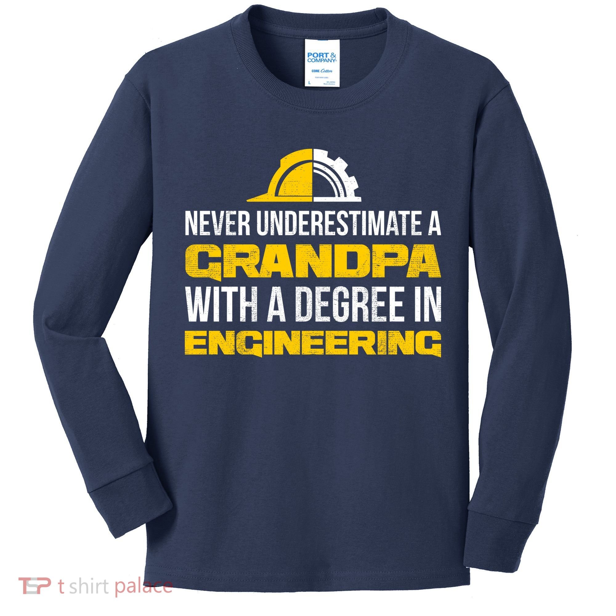 Engineer Grandpa  Kids Long Sleeve Shirt