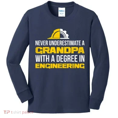 Engineer Grandpa Kids Long Sleeve Shirt