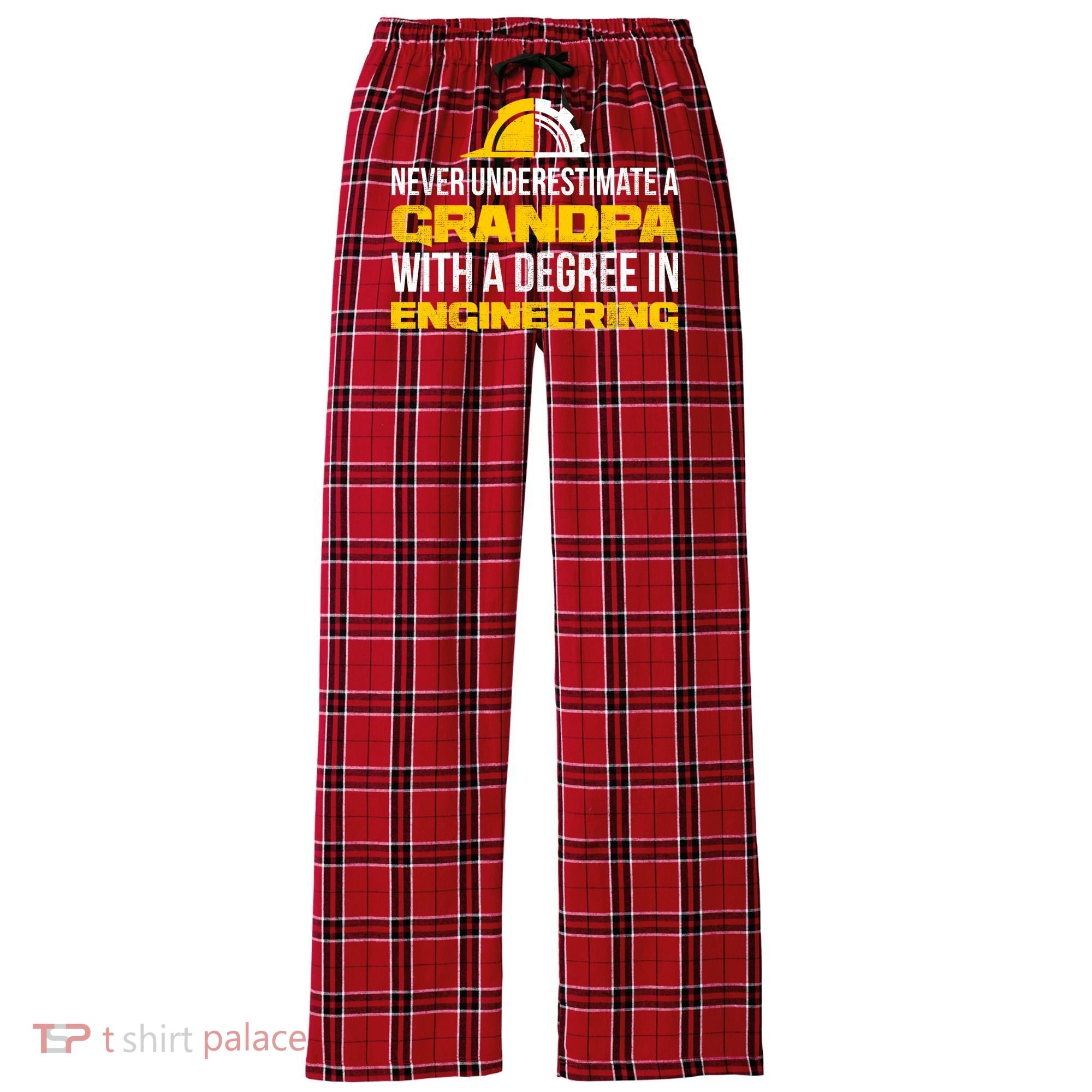 Engineer Grandpa  Women's Flannel Plaid Pajama Pants