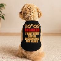 Engineer I Have Been Social Distancing For Years Doggie Tank thumb 2