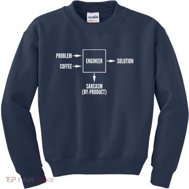 Engineer Sarcasm Diagram Kids Sweatshirt