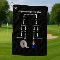 Engineering Flow Chart Golf Towel thumb 1