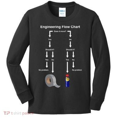 Engineering Flow Chart Kids Long Sleeve Shirt