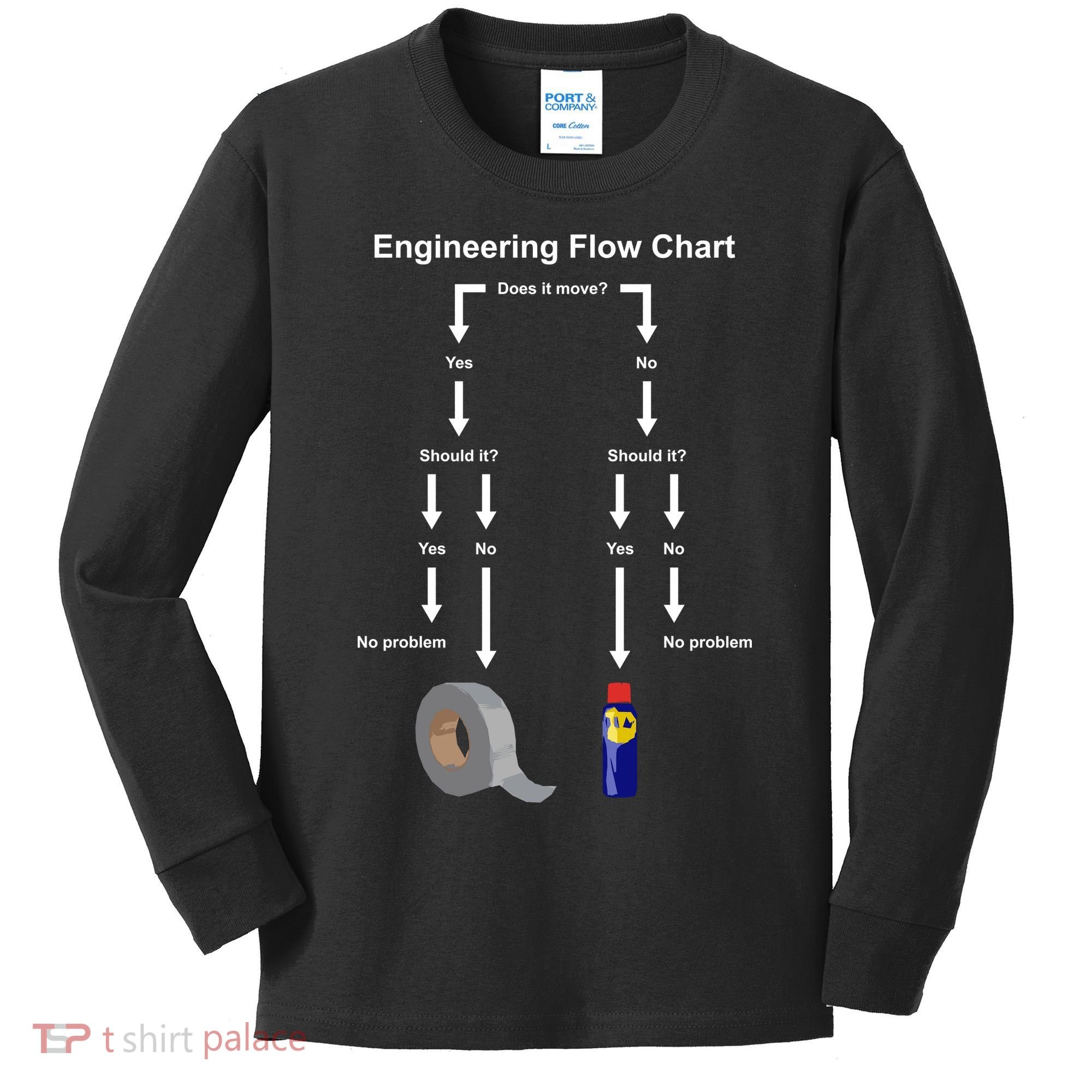 Engineering Flow Chart Kids Long Sleeve Shirt