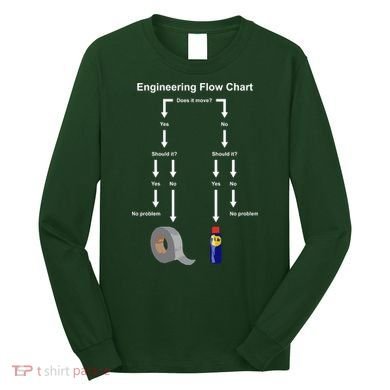 Engineering Flow Chart Long Sleeve Shirt