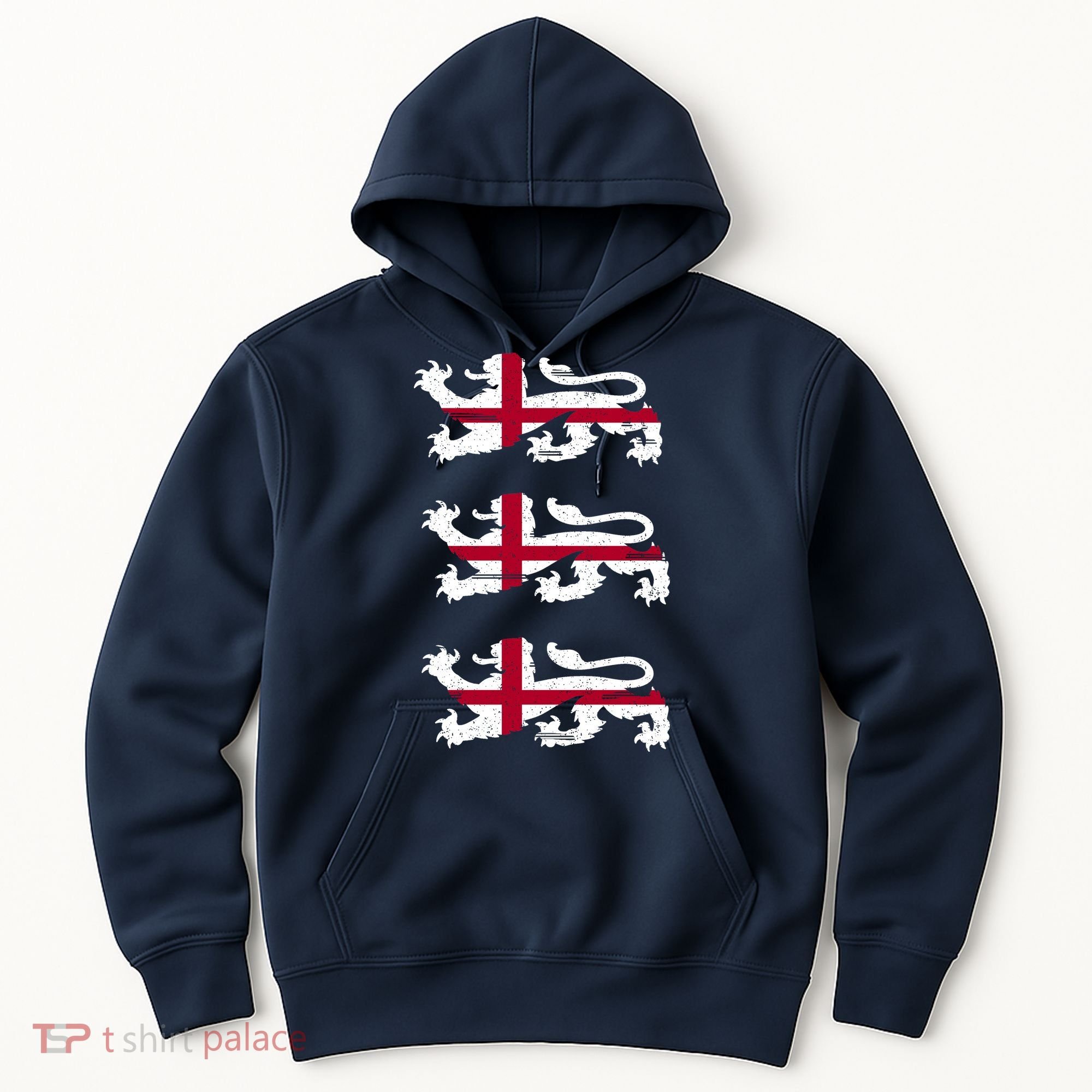 England Euro 21 English Lions Soccer Fan Flag Hoodie