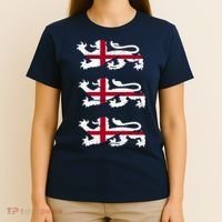 England Euro 21 English Lions Soccer Fan Flag T-Shirt thumb 4