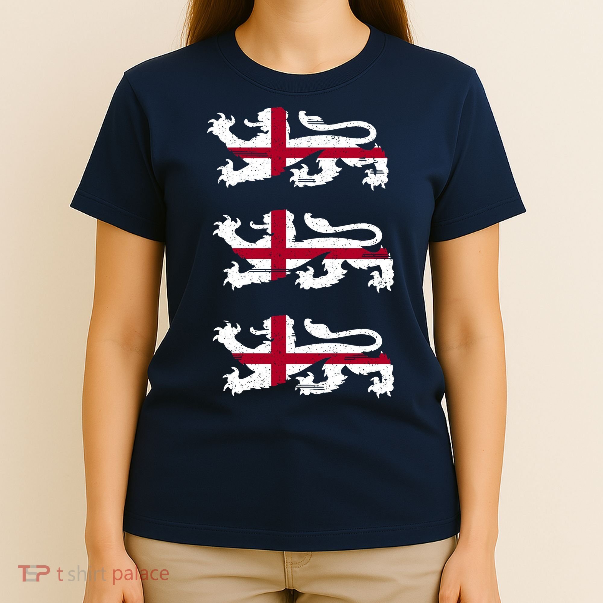 England Euro 21 English Lions Soccer Fan Flag T-Shirt