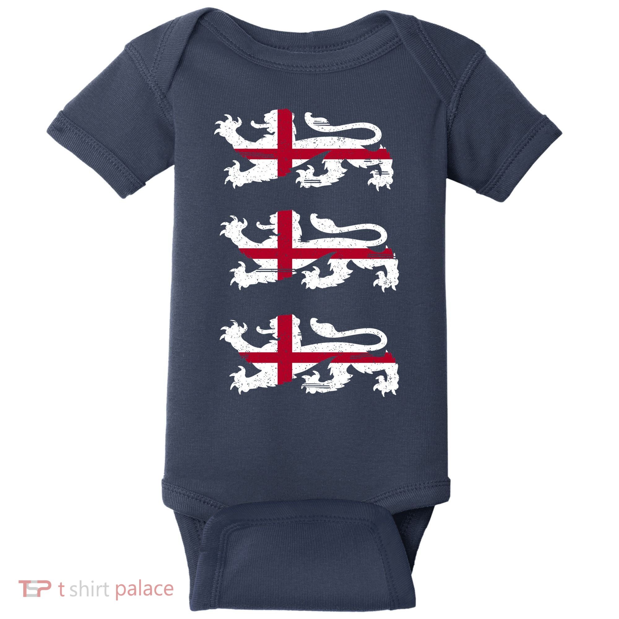 England Euro 21 English Lions Soccer Fan Flag Baby Bodysuit