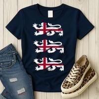 England Euro 21 English Lions Soccer Fan Flag Women's T-Shirt thumb 3