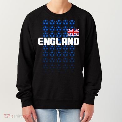 England Flag Soccer Ball Futbol Pattern Women's Sweatshirt