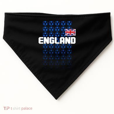 England Flag Soccer Ball Futbol Pattern USA-Made Doggie Bandana