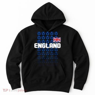 England Flag Soccer Ball Futbol Pattern Hoodie