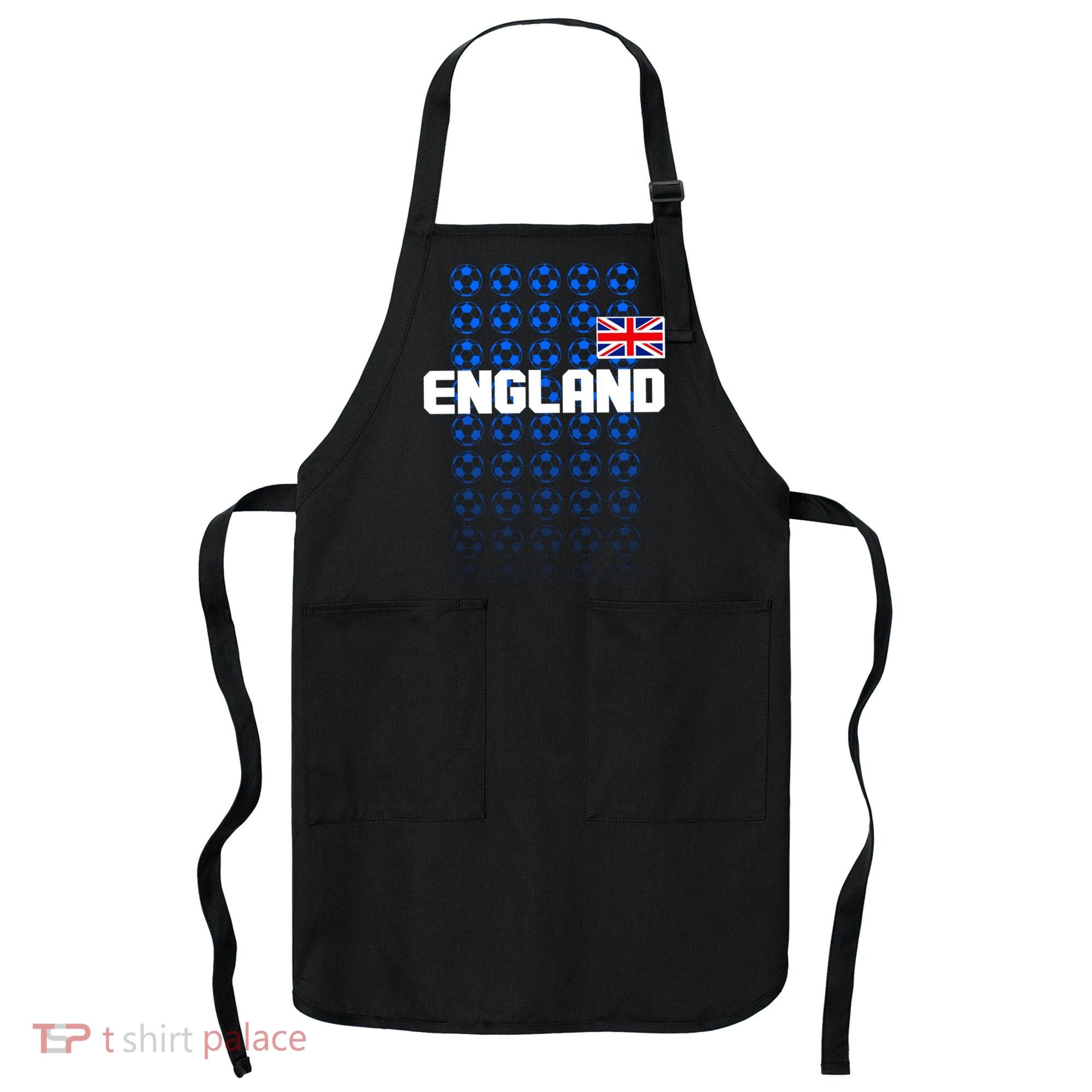 England Flag Soccer Ball Futbol Pattern Apron