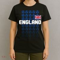 England Flag Soccer Ball Futbol Pattern T-Shirt thumb 4