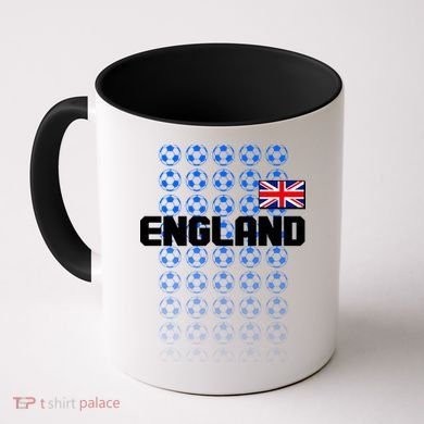 England Flag Soccer Ball Futbol Pattern Coffee Mug