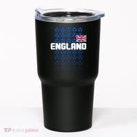 England Flag Soccer Ball Futbol Pattern Tumbler thumb 0