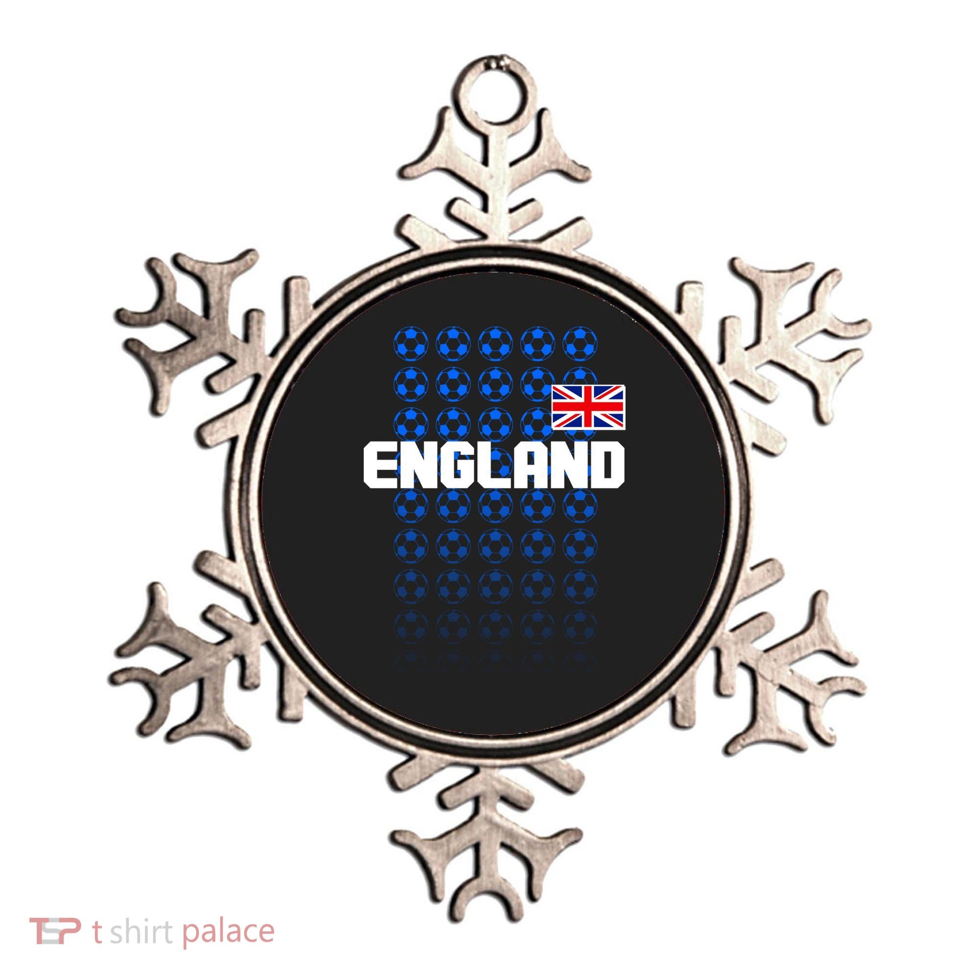 England Flag Soccer Ball Futbol Pattern Ornament