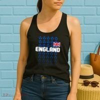 England Flag Soccer Ball Futbol Pattern Women's Tank Top thumb 2
