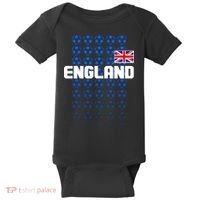 England Flag Soccer Ball Futbol Pattern Baby Bodysuit thumb 0