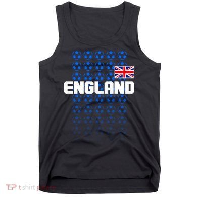 England Flag Soccer Ball Futbol Pattern Tank Top