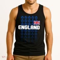 England Flag Soccer Ball Futbol Pattern Tank Top thumb 3
