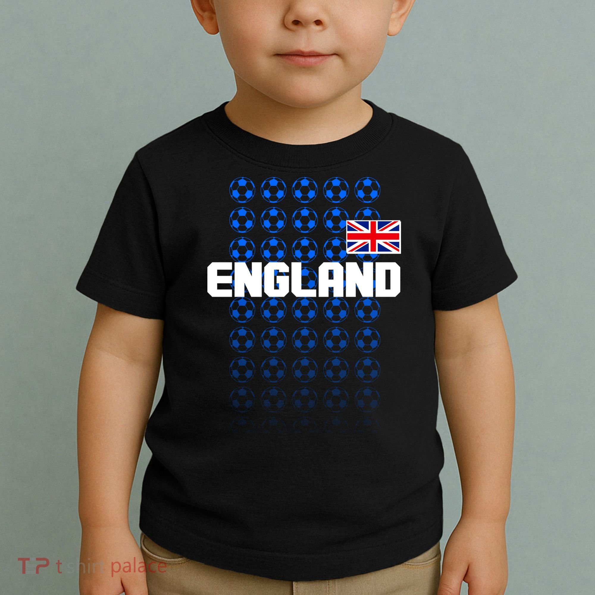 England Flag Soccer Ball Futbol Pattern Toddler T-Shirt