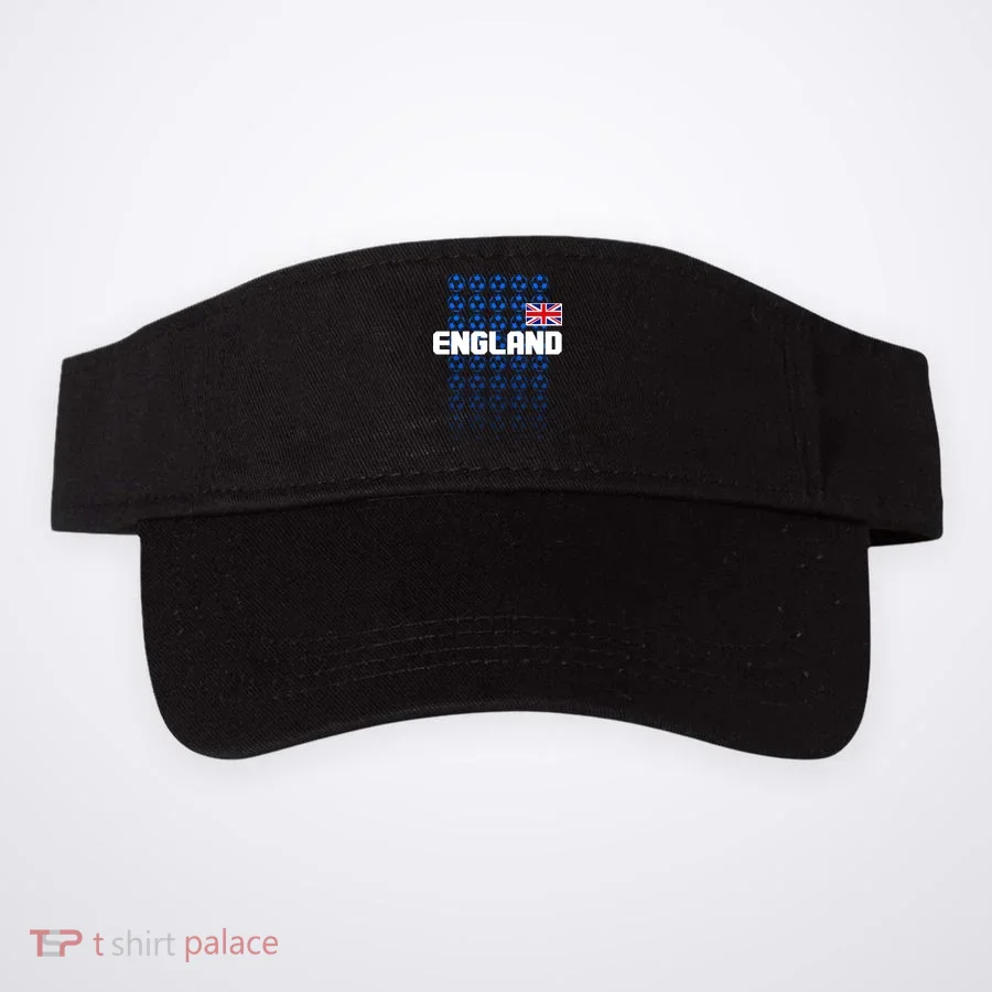 England Flag Soccer Ball Futbol Pattern Visor