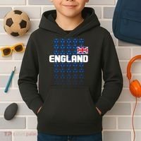 England Flag Soccer Ball Futbol Pattern Kids Hoodie thumb 2