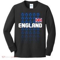 England Flag Soccer Ball Futbol Pattern Kids Long Sleeve Shirt thumb 0