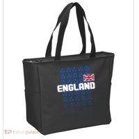 England Flag Soccer Ball Futbol Pattern Tote Bag thumb 2