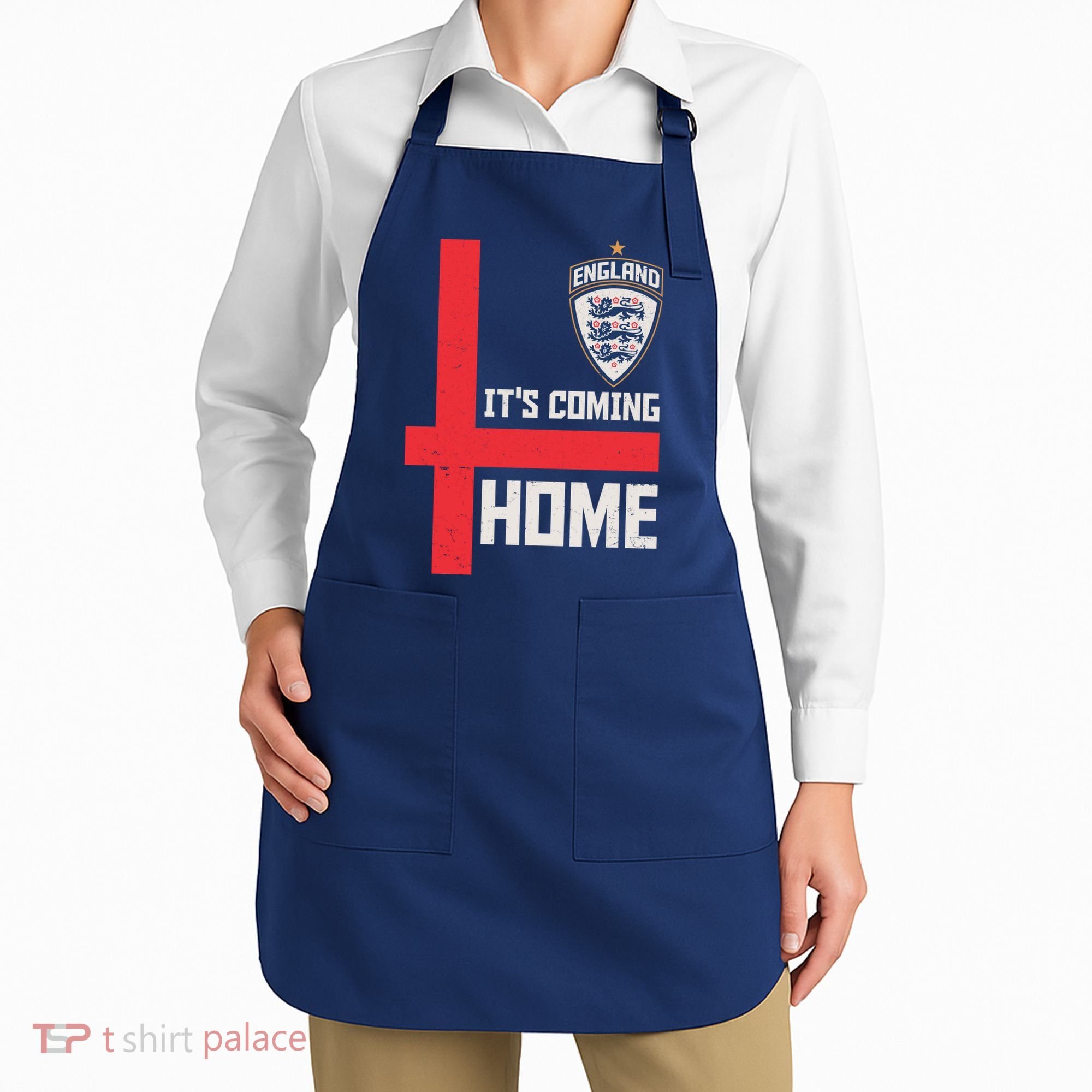 England It's Coming Home Soccer Jersey Futbol Apron