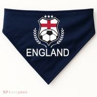 England Soccer English Flag USA-Made Doggie Bandana thumb 0